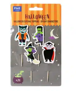 PME Halloween Taarttoppers - Griezelige Personages (24 stuks)