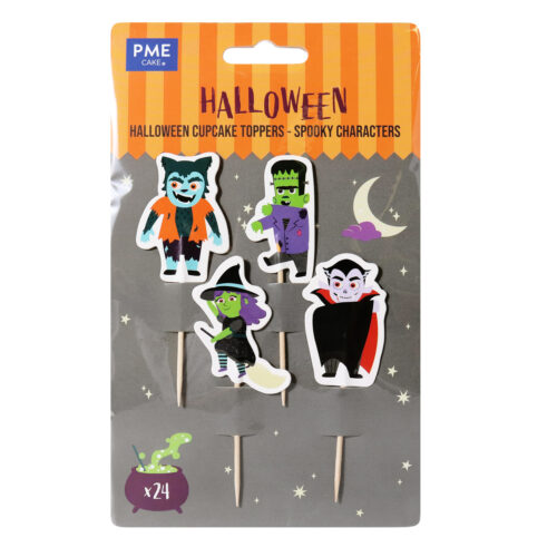 Pme halloween taarttoppers - griezelige personages (24 stuks) bij cake, bake & love 5