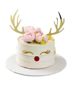 Alternative view of Caketopper Rudolf the Rednosed Reindeer