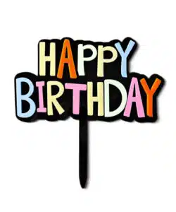 Caketopper Happy Birthday Neon