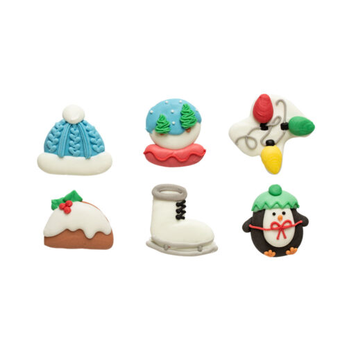 Decora suikerdecoraties white christmas pk/6 bij cake, bake & love 7