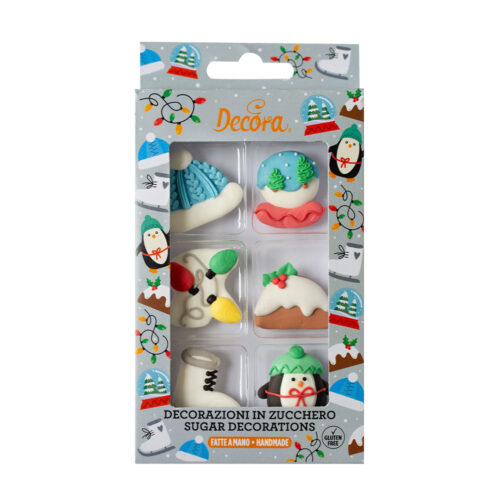 Decora suikerdecoraties white christmas pk/6 bij cake, bake & love 5