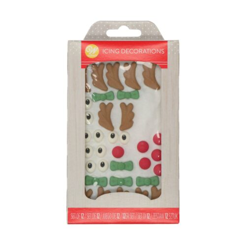 Wilton royal icing decorations reindeer set/12 bij cake, bake & love 5