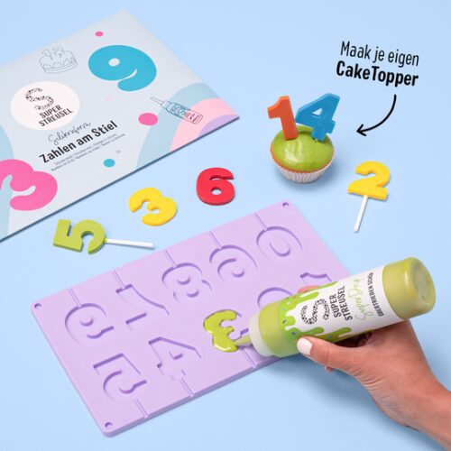 Super streusel siliconen mal nummers op stokje bij cake, bake & love 5