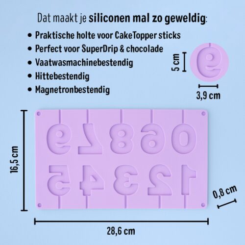 Super streusel siliconen mal nummers op stokje bij cake, bake & love 7