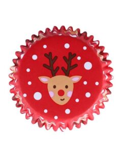 Pme kerst cupcake vormpjes met folievoering - kerstman & rudolph (60 stuks) bij cake, bake & love 17