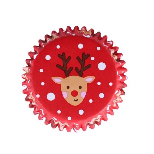 Pme kerst cupcake vormpjes met folievoering - kerstman & rudolph (60 stuks) bij cake, bake & love 11