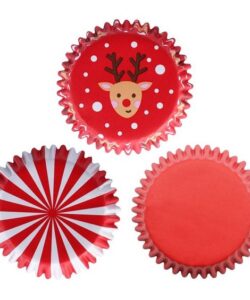 Pme kerst cupcake vormpjes met folievoering - kerstman mix (100 stuks) bij cake, bake & love 15