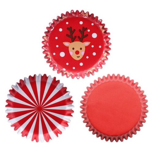 Pme kerst cupcake vormpjes met folievoering - kerstman mix (100 stuks) bij cake, bake & love 9