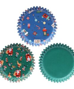 Pme kerst cupcake vormpjes met folievoering - kerstman mix (100 stuks) bij cake, bake & love 17