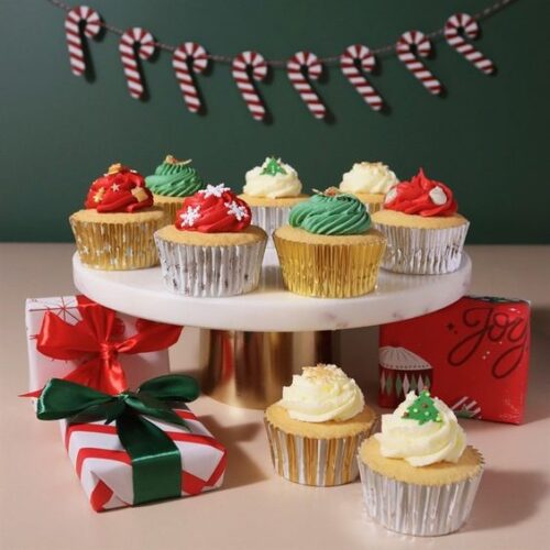 Pme kerst cupcake vormpjes met folievoering - metallic goud & zilver (100 stuks) bij cake, bake & love 7