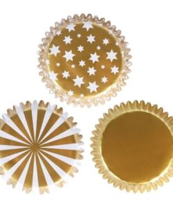 Pme kerst cupcake vormpjes met folievoering - metallic goud & zilver (100 stuks) bij cake, bake & love 15