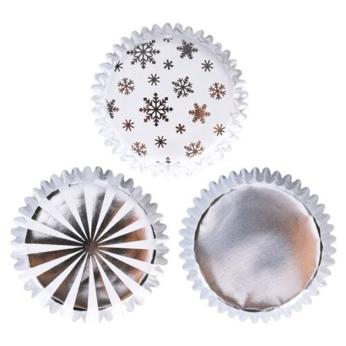 Pme kerst cupcake vormpjes met folievoering - metallic goud & zilver (100 stuks) bij cake, bake & love 11