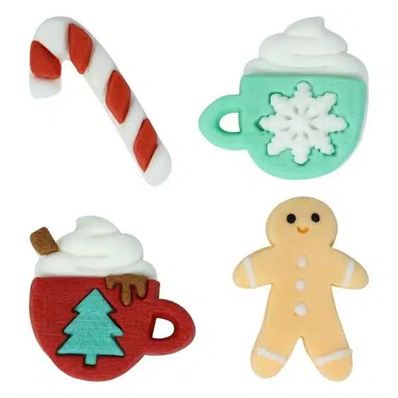 Pme kerst eetbare suikerdecoraties - kerstvreugde (12 stuks) bij cake, bake & love 7 Pme kerst eetbare suikerdecoraties - kerstvreugde (12 stuks) - afbeelding 3