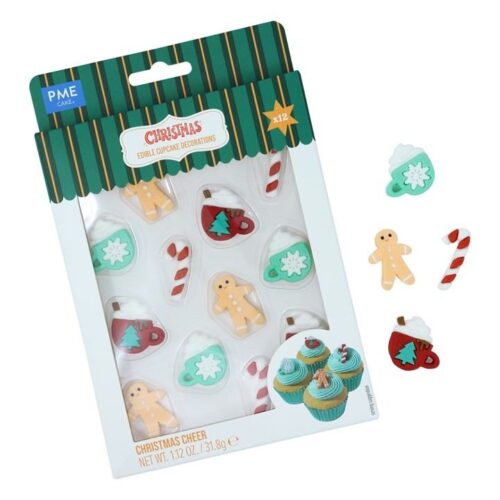 Pme kerst eetbare suikerdecoraties - kerstvreugde (12 stuks) bij cake, bake & love 5