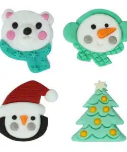 Pme kerst eetbare suikerdecoraties - noordpool express (12 stuks) bij cake, bake & love 10