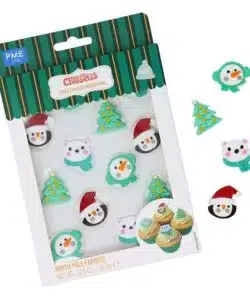 PME Kerst Eetbare Suikerdecoraties - Noordpool Express (12 stuks)