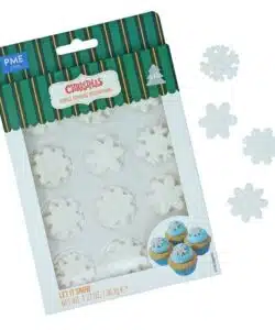 PME Kerst Eetbare Suikerdecoraties - Laat het Sneeuwen (12 stuks)