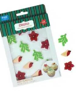 PME Kerst Eetbare Suikerdecoraties - Onder de Mistletoe (12 stuks)