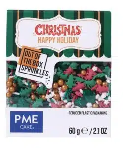 PME Kerst "Out of the Box" Mix van Strooisels - Vrolijke Feestdagen (60g)