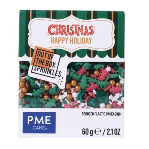 Pme kerst "out of the box" mix van strooisels - vrolijke feestdagen (60g) bij cake, bake & love 5