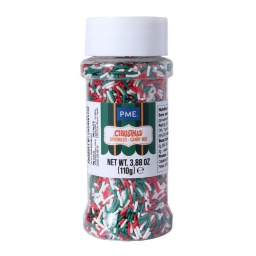 Pme christmas sprinkle mix - zuurstokmix (110g) bij cake, bake & love 5