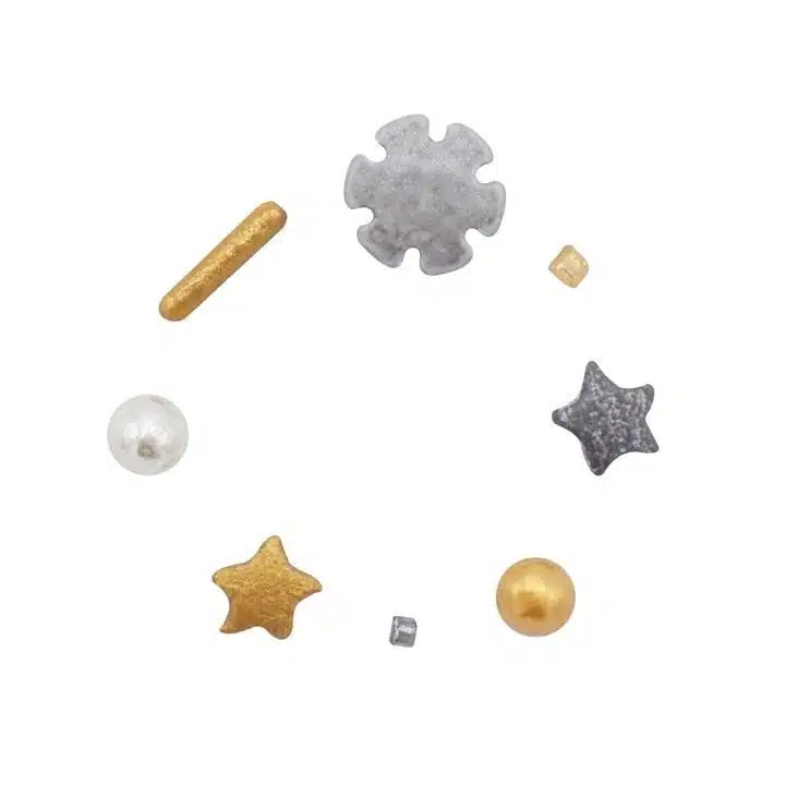 Pme 6-in-1 kerst strooimix - feestelijke sprankeling (196g) bij cake, bake & love 7 Pme 6-in-1 kerst strooimix - feestelijke sprankeling (196g) - afbeelding 3