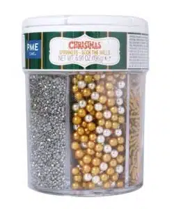 PME 6-in-1 Kerst Strooimix - Feestelijke Sprankeling (196g)