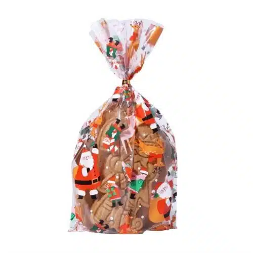 Pme 20 kerst plastic feestzakjes - kerstman's werkplaats - afbeelding 2