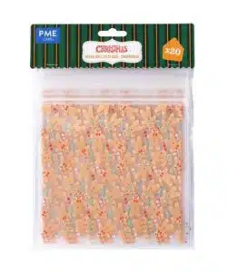 PME 20 Kerst Plastic Herbruikbare Feestzakjes - Peperkoekman