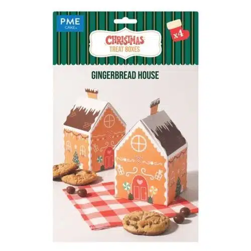 Pme 4 snoepdoosjes voor kerst - peperkoekhuis