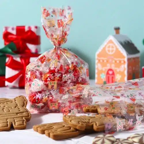 Pme 20 kerst plastic feestzakjes - betoverd - afbeelding 3