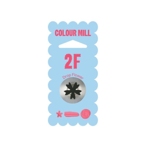 Colour mill piping tip - 2f m drop flower bij cake, bake & love 5