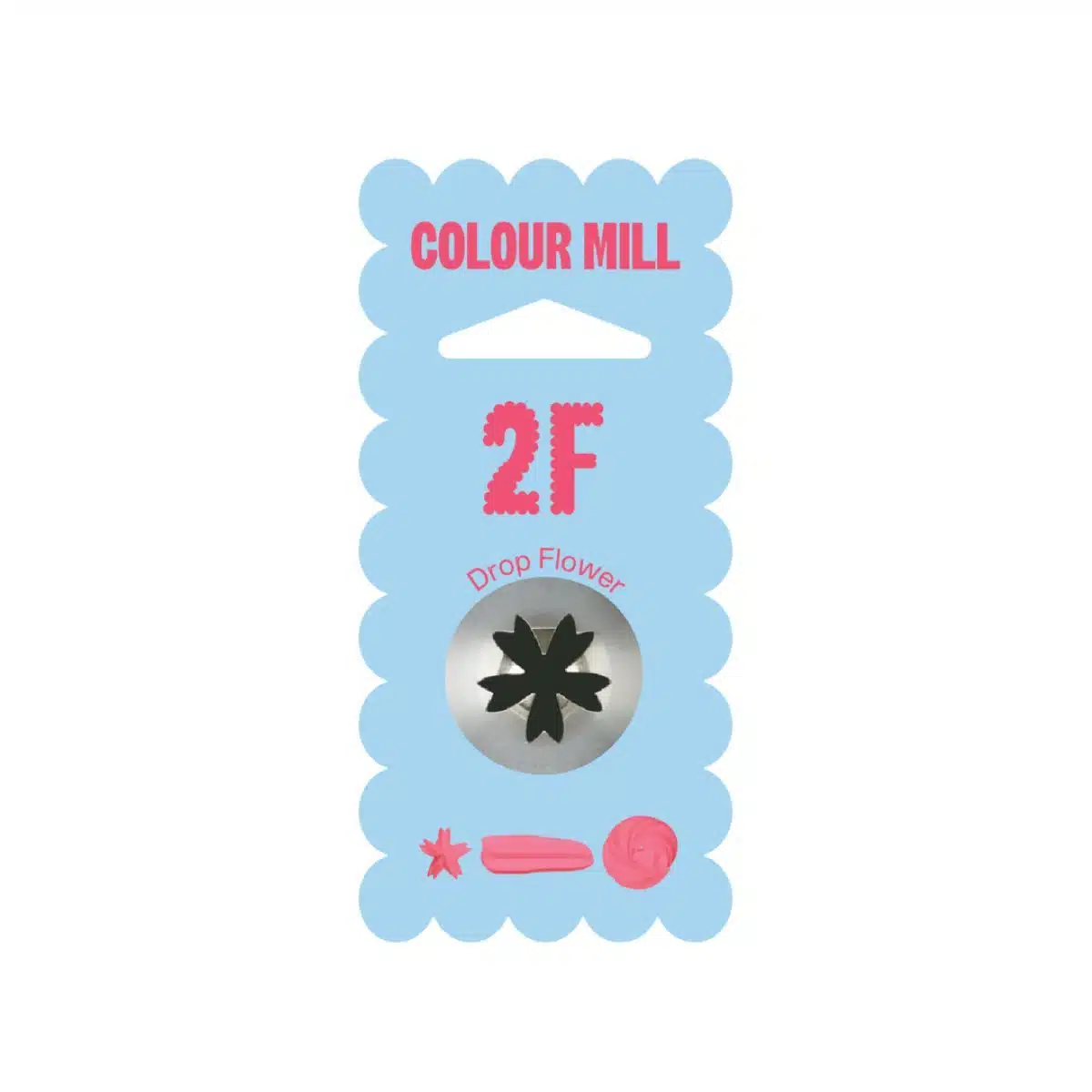 Colour mill piping tip - 2f m drop flower bij cake, bake & love 6 Colour mill piping tip - 2f m drop flower - afbeelding 2