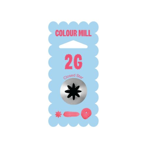 Colour mill piping tip - 2g m closed star bij cake, bake & love 3