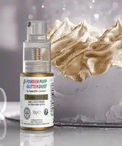 Sugarflair powder pump - flash gold - 10g bij cake, bake & love 11