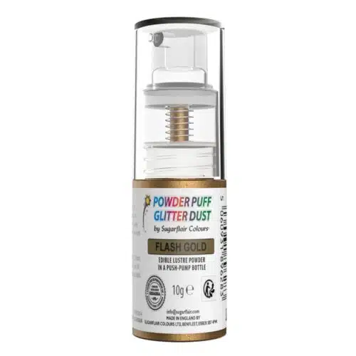 Sugarflair powder pump - flash gold - 10g