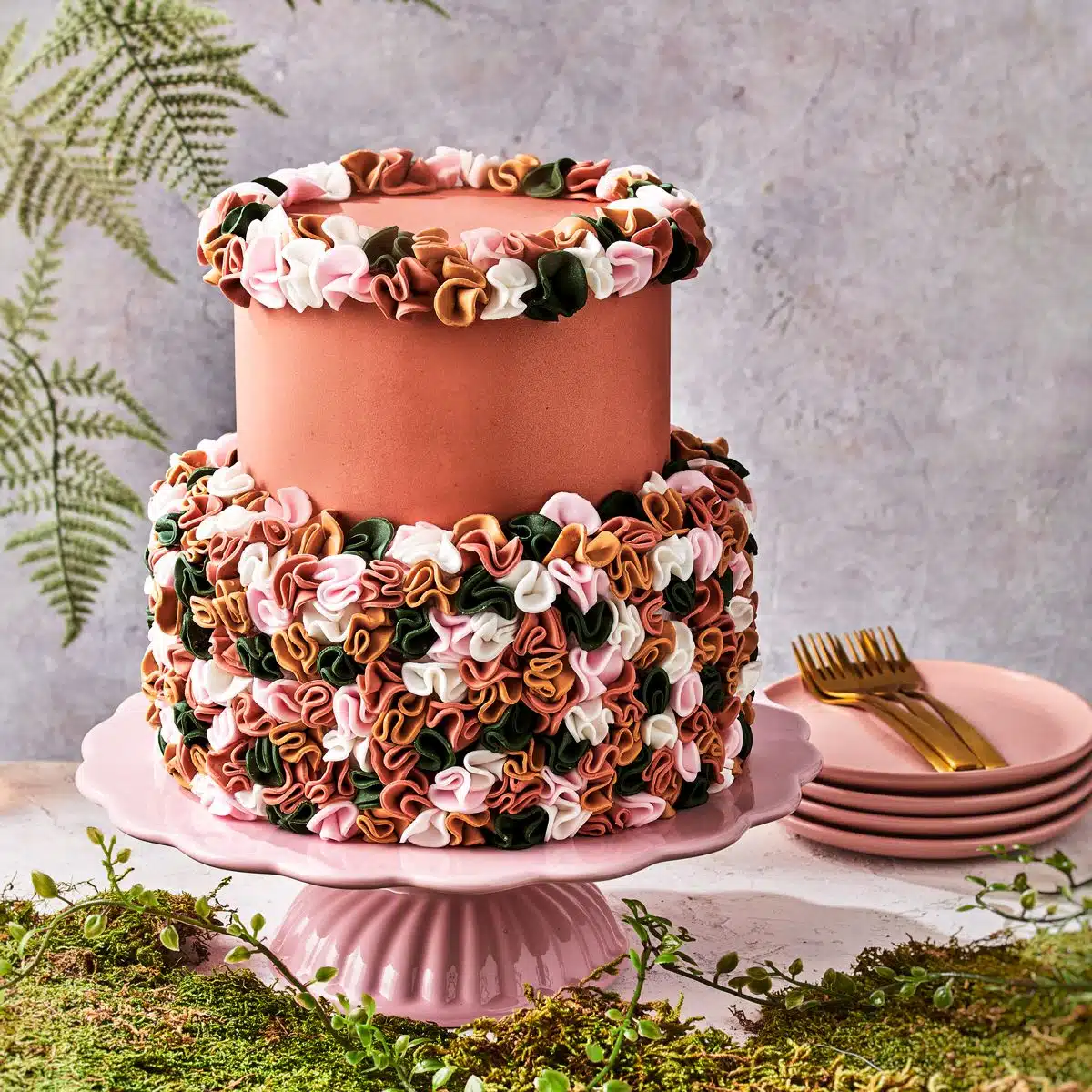 Funcakes rolfondant shimmering rose 250g bij cake, bake & love 6 Funcakes rolfondant shimmering rose 250g - afbeelding 2