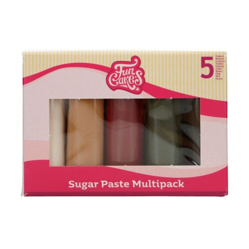 Funcakes rolfondant multipack sparkling palette 5x100g bij cake, bake & love 2