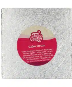 FunCakes Cake Drum Vierkant 17,5 cm- Zilver