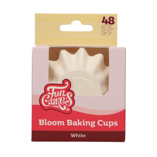 Funcakes bloom baking cups - wit pk/48 bij cake, bake & love 3