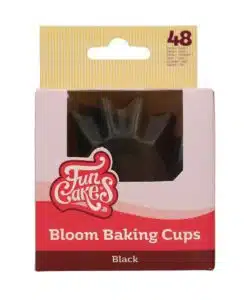 FunCakes Bloom Baking Cups - Zwart pk/48