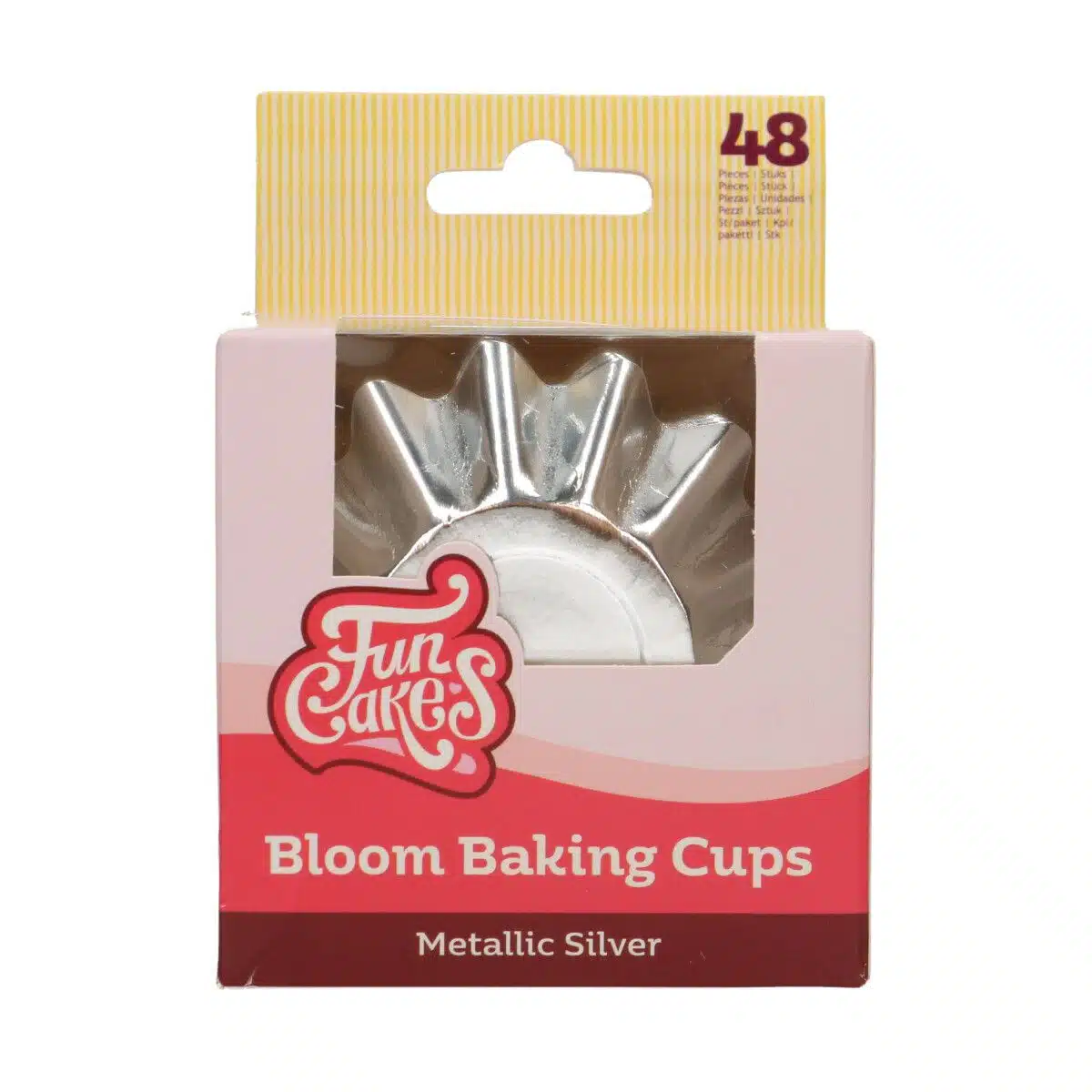 Funcakes bloom baking cups - metallic zilver pk/48 bij cake, bake & love 6 Funcakes bloom baking cups - metallic zilver pk/48 - afbeelding 2