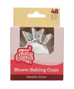 FunCakes Bloom Baking Cups - Metallic Zilver pk/48