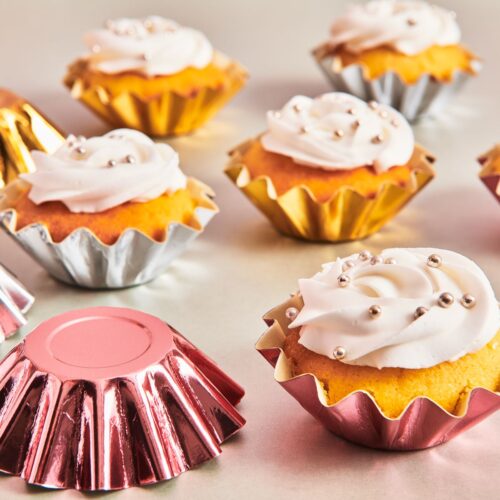 Funcakes bloom baking cups - metallic goud pk/48 bij cake, bake & love 11