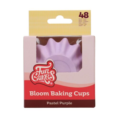 Funcakes bloom baking cups - pastel paars pk/48 bij cake, bake & love 5