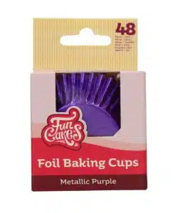 FunCakes Folie Baking Cups - Metallic Paars pk/48