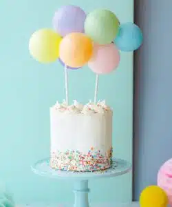 Alternative view of PartyDeco Ballon-Cake Topper Kit 29cm - Regenboog