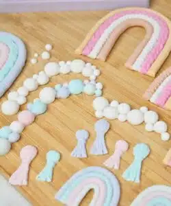 Alternative view of Karen Davies Silicone Mould - Macrame Rainbow