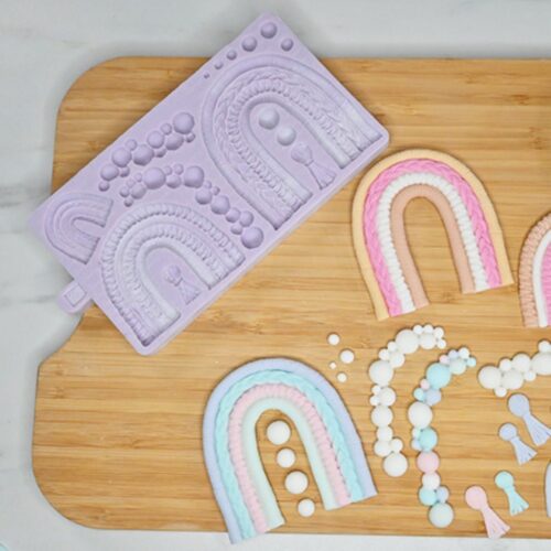 Karen davies silicone mould - macrame rainbow bij cake, bake & love 5